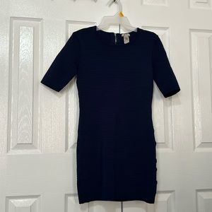 Short Sleeve Crew Neck Midi Tight Bodycon Pencil Fitted Dress